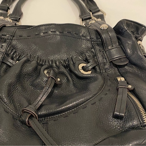 B Makowski Black Leather Hobo Shoulder Bag - Large - Very Good Condition - Picture 8 of 15